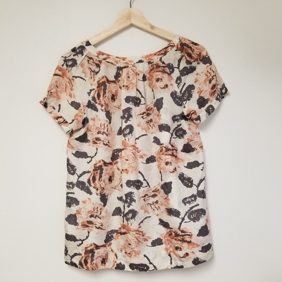 CAbi| Silk Rosa Floral Blouse Style #547 - Picture 4 of 7